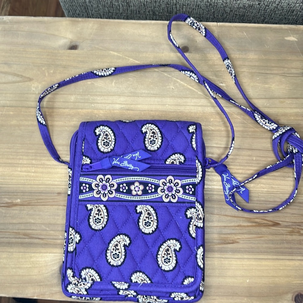 Vera Bradley mini hipster in Simply Violet pattern
